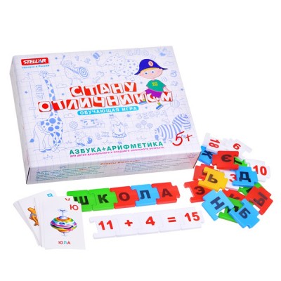 Настольная игра №23 Стану отличником "Азбука-арифметика" Артикул 1123