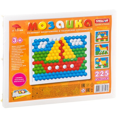 Мозаика (диаметр 13мм/225шт, прямоугольная коробка) Артикул 1050