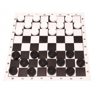 Настольная игра шашки в пакете + поле 28,5х28,5 см