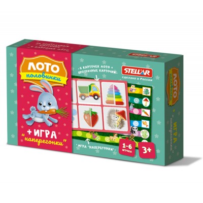 Лото "Половинки"+ игра "Наперегонки" Артикул 919