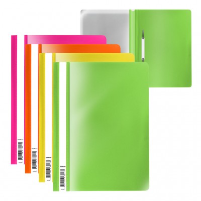 Папка-скоросшиватель пластиковая ErichKrause® Fizzy  Neon, A4, ассорти Артикул 50030