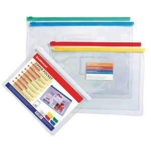 ZIP-пакет пластиковый ErichKrause® PVC Zip Pocket, A4, прозрачный
