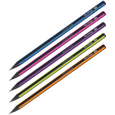Карандаш ч/г Berlingo "Color Zone", трехгран., черное дерево, заточен., ассорти Артикул BP01305
