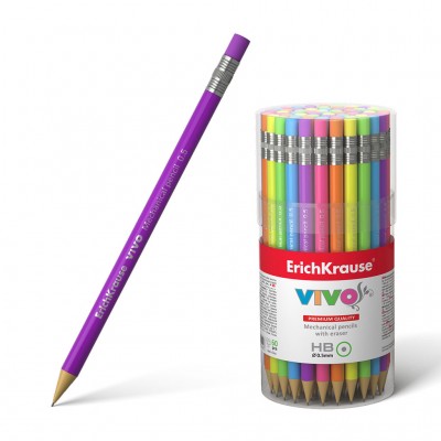 Карандаш механический ErichKrause® Vivo® 0.5 мм, НВ (в тубусе по 60 шт.) Артикул 45023
