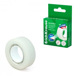 Клейкая лента ErichKrause® Invisible, 18ммх20м (в коробке по 1 шт.)