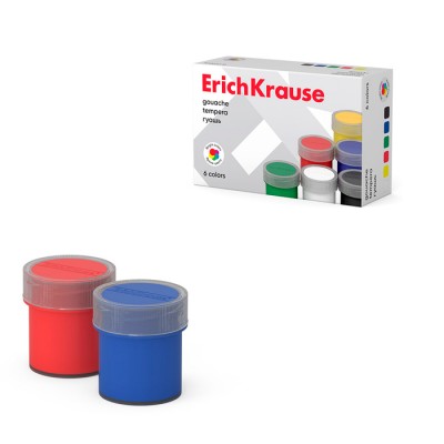 Гуашь ErichKrause® Basic 6 цветов по 17мл Артикул 50543