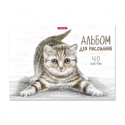 Альбом для рисования на клею ErichKrause® Tabby, А4, 40 листов Артикул 49844