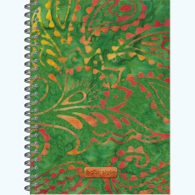 Блокнот для зарисовок SKETCHBOOK А5 с жесткой ламинированной обложкой 60л. "Green Jungle Batik" Артикул 3121