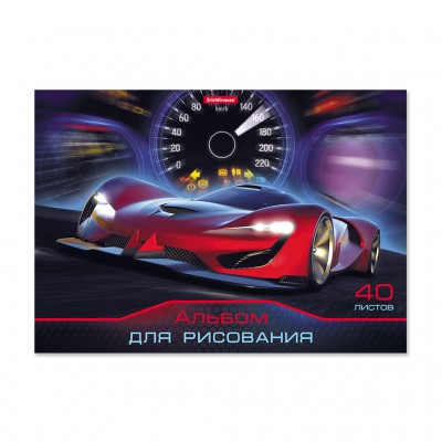 Альбом для рисования на клею ErichKrause® Drive, А4, 40 листов Артикул 53178