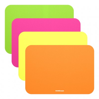 Доска для лепки пластиковая ErichKrause® Matt Neon, A4, ассорти (в пакете по 4 шт.) Артикул 54569