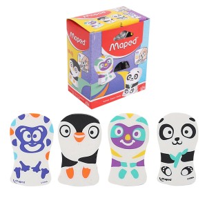 ERGO FUN MULTI COLOR Ластик фигурный декорированный, эргономичный, ассорти, в дисплее