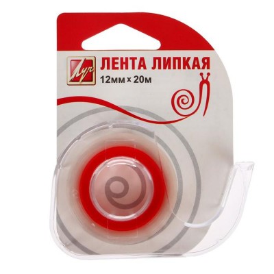 Лента липкая 12мм 20м в диспенсере с пластмасовым ножом Артикул 20С 1347-08