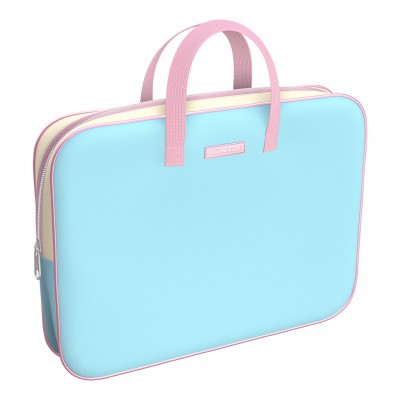 Папка текстильная на молнии ErichKrause® с ручками Light Blue, A4+ Артикул 54678