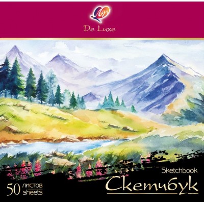 Блокнот для зарисовок. Скетчбук "ЛЮКС", А5+,50л Артикул 32С 2086-08
