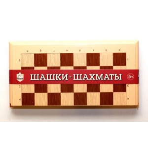 Игра настольная "Шашки-Шахматы" (бол, беж) Игра настольная "Шашки-Шахматы" (бол, беж)