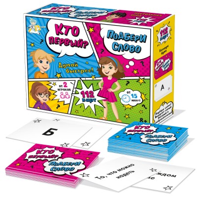 Игра настольная "Кто первый - подбери слово" Артикул 4731