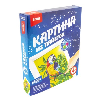 Картина из пайеток "Попугай" Артикул Ап-044