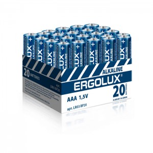 Элемент питания Ergolux LR03 Alkaline BP20 (ПРОМО LR03 BP20, 1,5B)