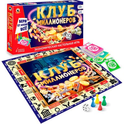 Экономическая настольная игра «Клуб миллионеров» Артикул 4031