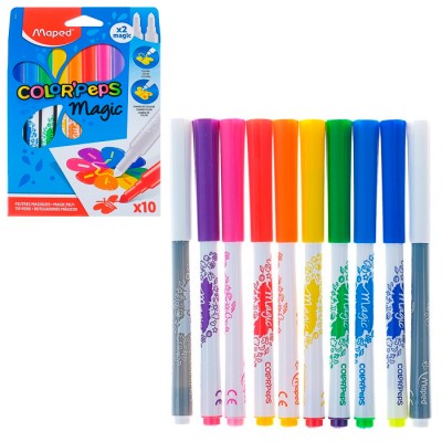 Фломастеры меняющие свой цвет COLOR'PEPS MAGIC, 10 цветов в коробке Артикул 844612