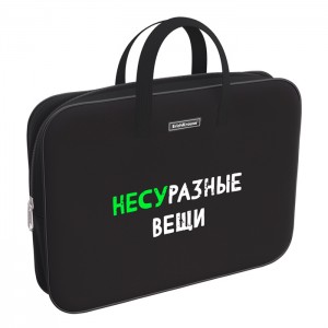 Папка текстильная на молнии ErichKrause® с ручками Different Things, A4+