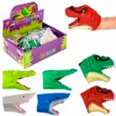 1toy Зверуки большие на руку, 6 видов, 12 шт в д/б Артикул Т24907
