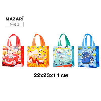Пакет подарочный МАШИНКИ, 22*23*11см, нетканка Артикул M-8212