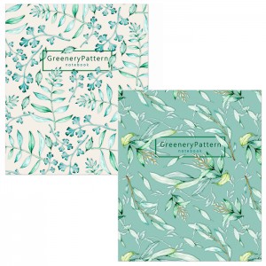 Тетрадь 170х203 96 листов на скрепке "Greenery Patterns"