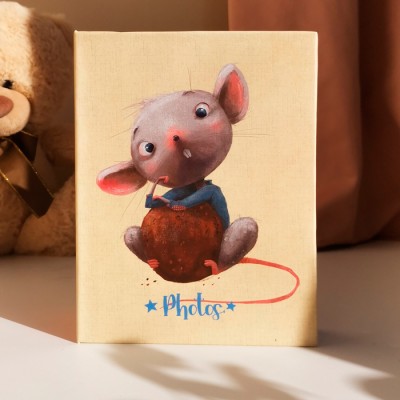 Фотоальбом на 100 фото 10х15 см, пластик. листы "mice and bunny" Мышка Артикул FA 100.005-2