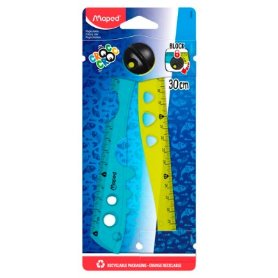 282030 CROC CROC Линейка 15-30 см складная с фиксатором, фигурная, полупрозрачная, в блистере Артикул 282030