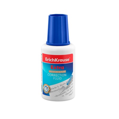Корректирующая жидкость с губкой ErichKrause Extra, 20г (в пластиковом поддоне в пленке по 10 шт.)