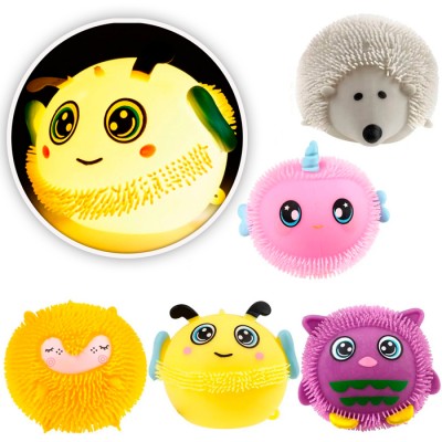 1toy Йо-Ёжики, "Животные" 13 см, со светом, 8 видов, 12 шт. д/б