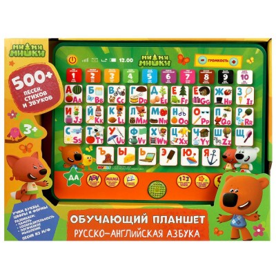 Обучающий планшет,прозрачный пластик Ми-ми-мишки 500песен,стихов,звуков.кор.бат. Умка