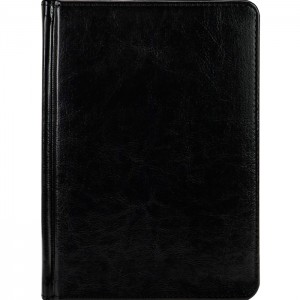 Ежедневник А5, 160л. недатир. TOUCH SKIN - DEEP BLACK кожзам (черный)