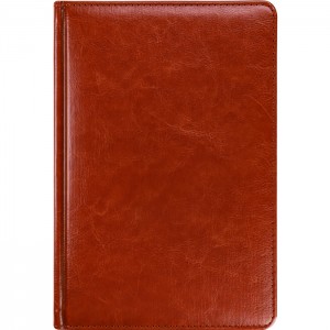 Ежедневник А5, 160л. недатир. TOUCH SKIN - CHOCO кожзам (коричневый)