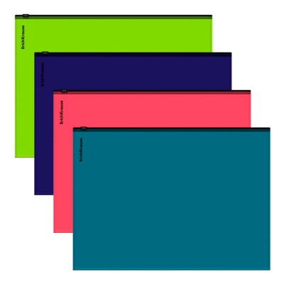 Zip-пакет пластиковый ErichKrause Soft Reef, A4, непрозрачный, ассорти (в пакете по 12 шт.)