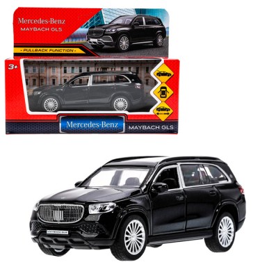 Машина металл MERCEDES-BENZ gls maybach 12см, дв,баг,ин,черный, кор. Технопарк