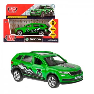Машина металл SKODA KODIAQ СПОРТ длина 12 см, двери, багаж, инерц, кор. Технопарк