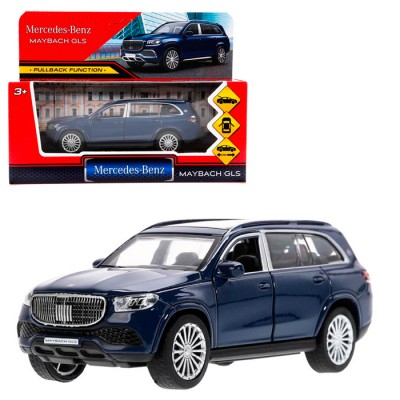 Машина металл MERCEDES-BENZ gls maybach 12см, дв,баг,ин,синий кавансит, кор. Технопарк