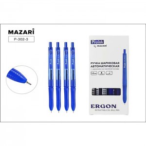 Ручка масл. автомат. ERGON, СИНЯЯ, JUMBO, 0.5мм