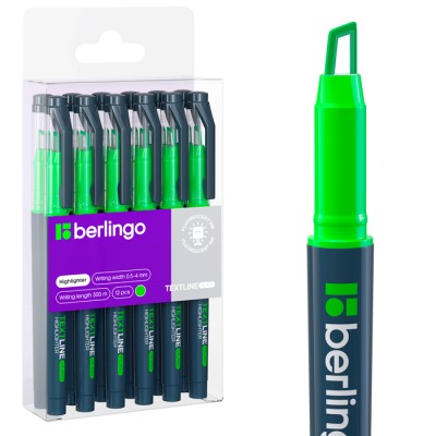 Текстовыделитель Berlingo "Textline HL450" зеленый, 0,5-4мм