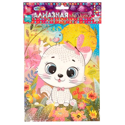 Алмазная мозаика 17*23 котик МУЛЬТИ АРТ