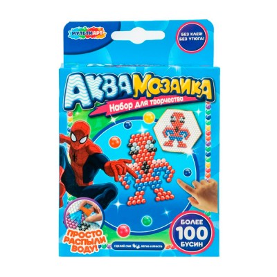 4660254480322 Аквамозаика 100 бусин спайдер МУЛЬТИ АРТ в кор.48шт AQUA-122283