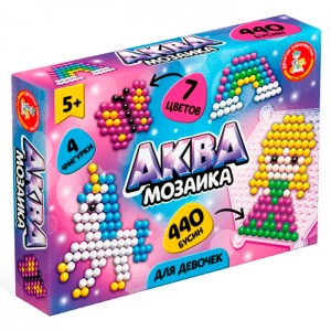Аквамозаика "Для девочек" 7 цв/440 эл.