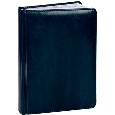 Ежедневник А5, 160л. недатир. TOUCH SKIN - INDIGO кожзам (синий)