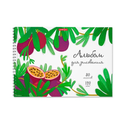 Альбом для рисования, А4, 30 листов, на спирали, Erich Krause, Juicy Fruits