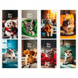 Блокнот А6 48л. на скрепке BG "Микс. Животные"