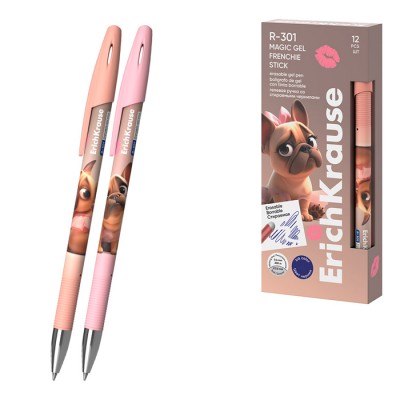 Ручка гелевая сo стираемыми чернилами ErichKrause R-301 Magic Gel Stick Frenchie 0.5, цвет чернил синий