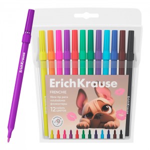 Фломастеры ErichKrause Frenchie, 12 цветов