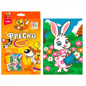 Фреска. Картина из песка "Зайка"